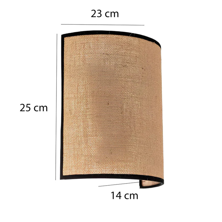 Jute Wall Lamp for Living Room - Draven