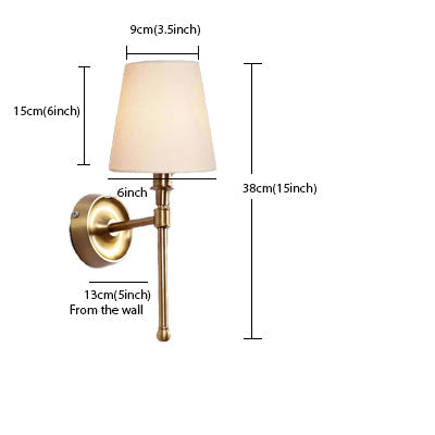 Modern Fabric Wall Lamp for Living Room | Decorative Wall Light - Edrick
