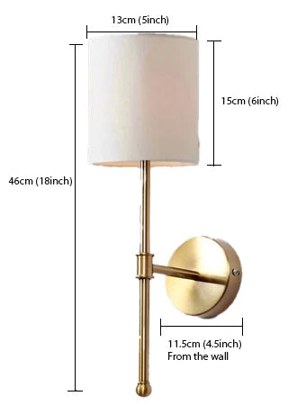 Fabric Wall Sconce for Living Room-  Soren