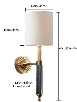 Minimalist Wall Lamp for Study Room | Fabric Wall Light - Dashiell