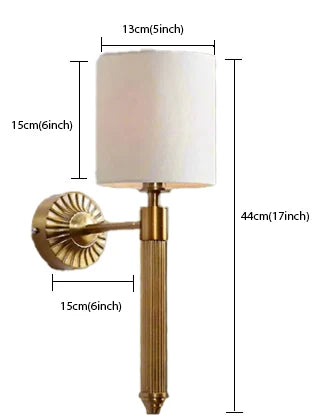 Vintage Wall Sconce for Dining Room | Fabric Wall Light - Julia