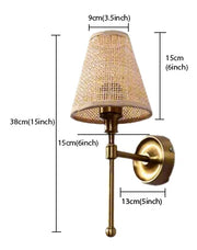 Bamboo Wall Lamp for Hallway | Cane Wall Sconce - Tiana