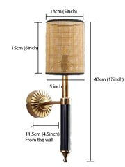 Wicker Wall Sconce for Bathroom | Rattan Wall Lamp- Grahammeby