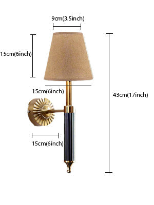 Art Deco Wall Sconce for Living Room | Modern Fabric Lamp - Adan