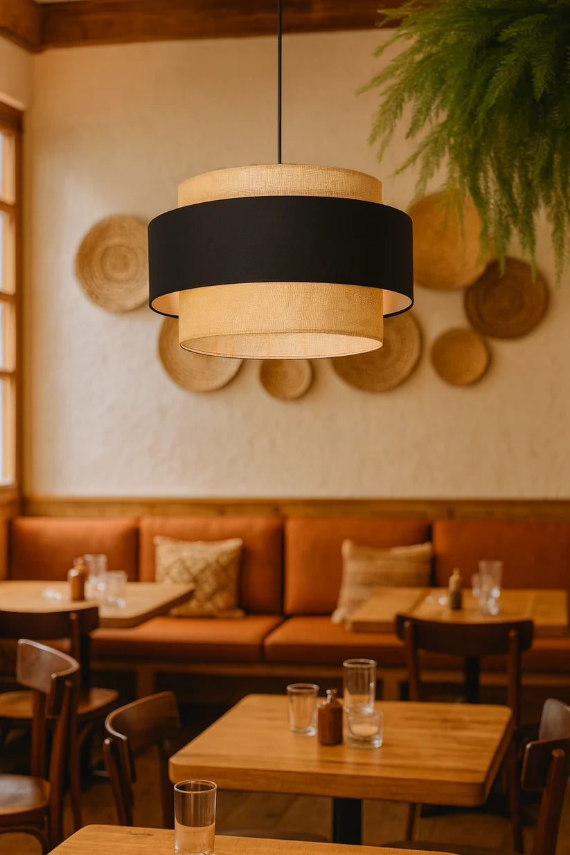 Jute Hanging Light for Bedroom | Natural Pendant Lamp - Orsen