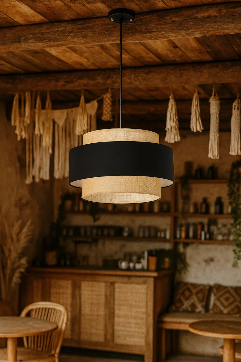 Jute Hanging Light for Bedroom | Natural Pendant Lamp - Orsen