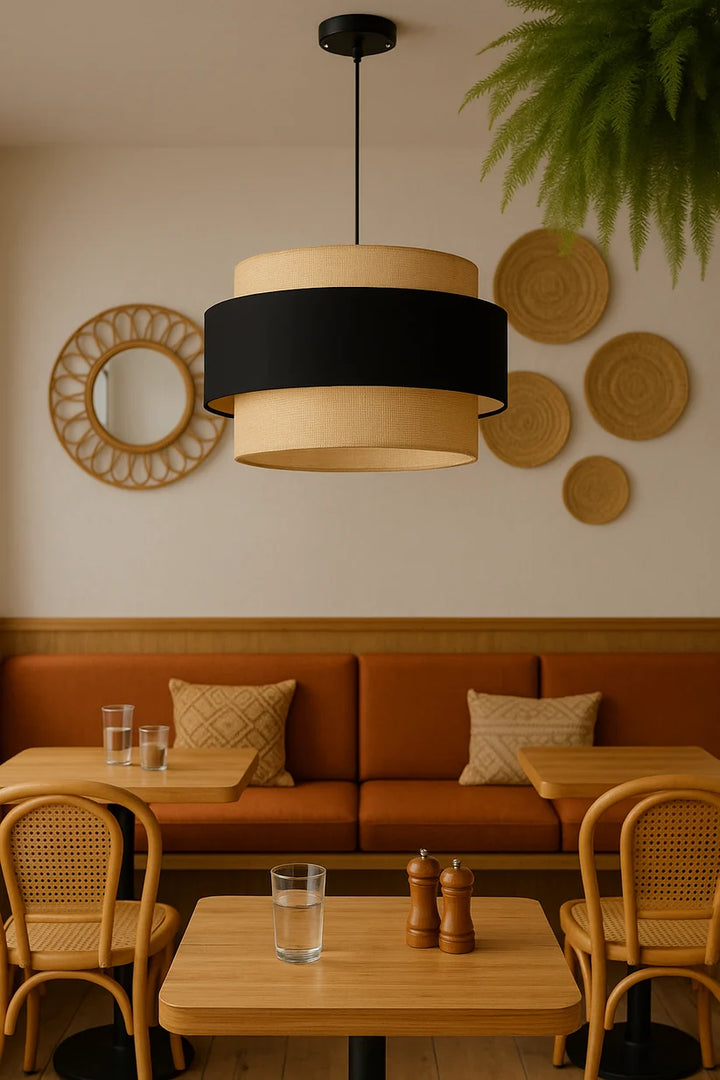 Jute Hanging Light for Bedroom | Natural Pendant Lamp - Orsen