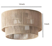 Jute Hanging Light for Kitchen | Natural Pendant Lamp - Torin