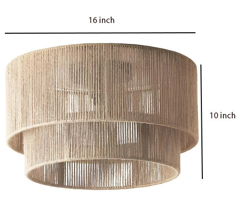 Jute Hanging Light for Kitchen | Natural Pendant Lamp - Torin