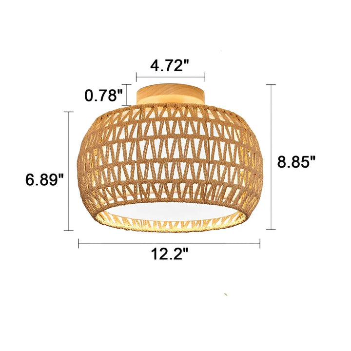 Jute Pendant Light for Living Room - Terado
