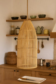 Bamboo Hanging Light for Hallway | Rattan Pendant Lamp - Brice