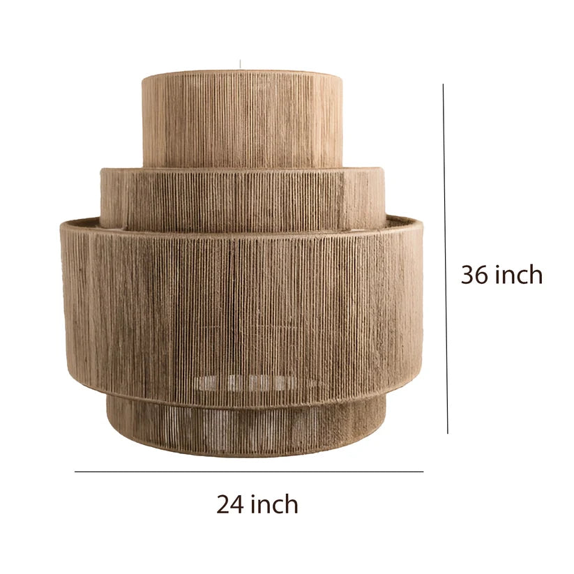 Jute Chandelier for Dining Room - Keegan