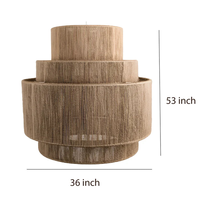 Jute Chandelier for Dining Room - Keegan