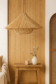 Bamboo Hanging Light for Dining Room | Rattan Pendant Lamp - Umber