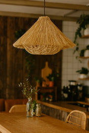Bamboo Hanging Light for Dining Room | Rattan Pendant Lamp - Umber