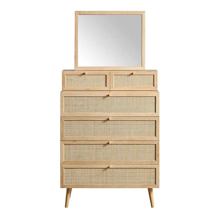 Wooden Dressing Table with Mirror - Osric