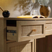Mango Wood Study Table with Drawers - Nyle