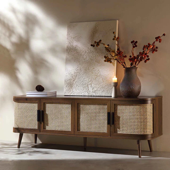 Mango Wood TV Unit for Living Room - Elayaa