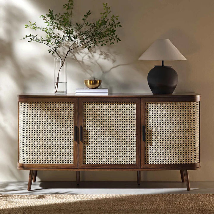 Mango Wood Sideboard for Dining Room | Handcrafted Sideboard - Pioraa