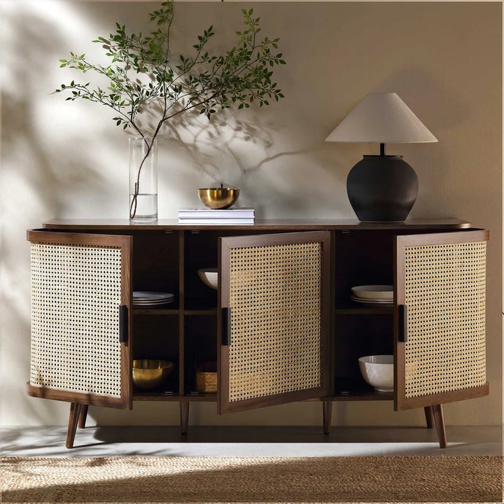 Mango Wood Sideboard for Dining Room | Handcrafted Sideboard - Pioraa