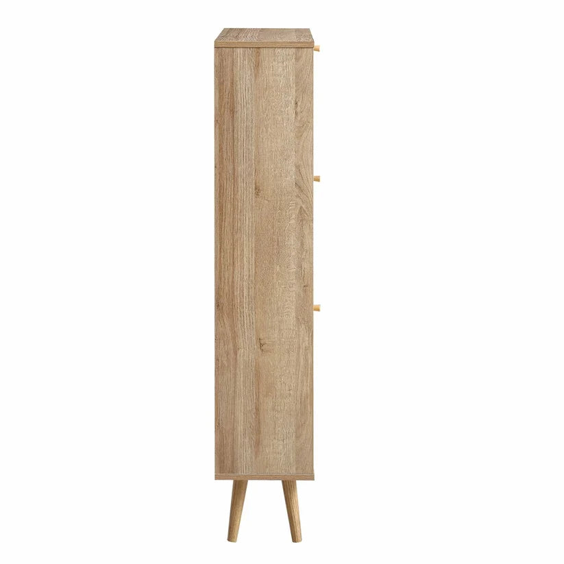 Mango Wood Shoe Cabinet for Entryway | Handcrafted Shoe Cabinet - Feroza
