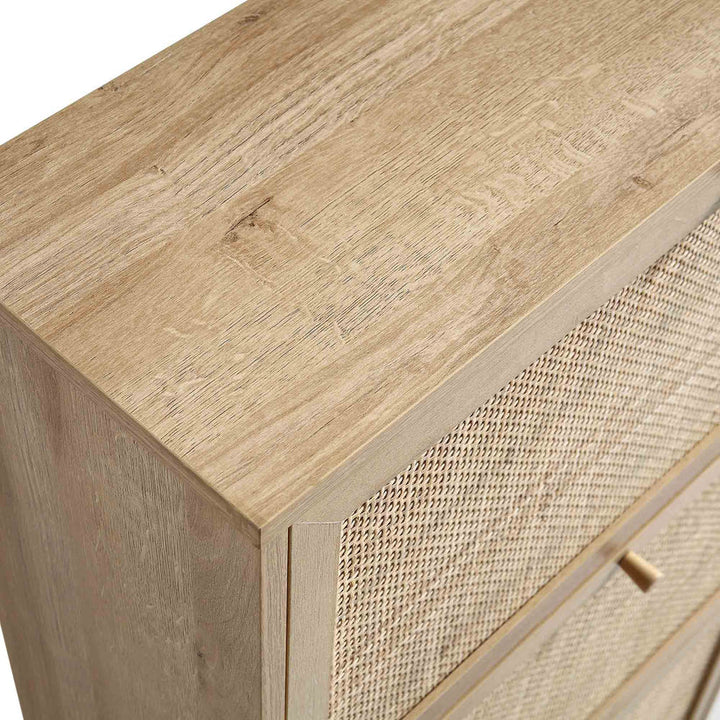 Mango Wood Shoe Cabinet for Entryway | Handcrafted Shoe Cabinet - Feroza