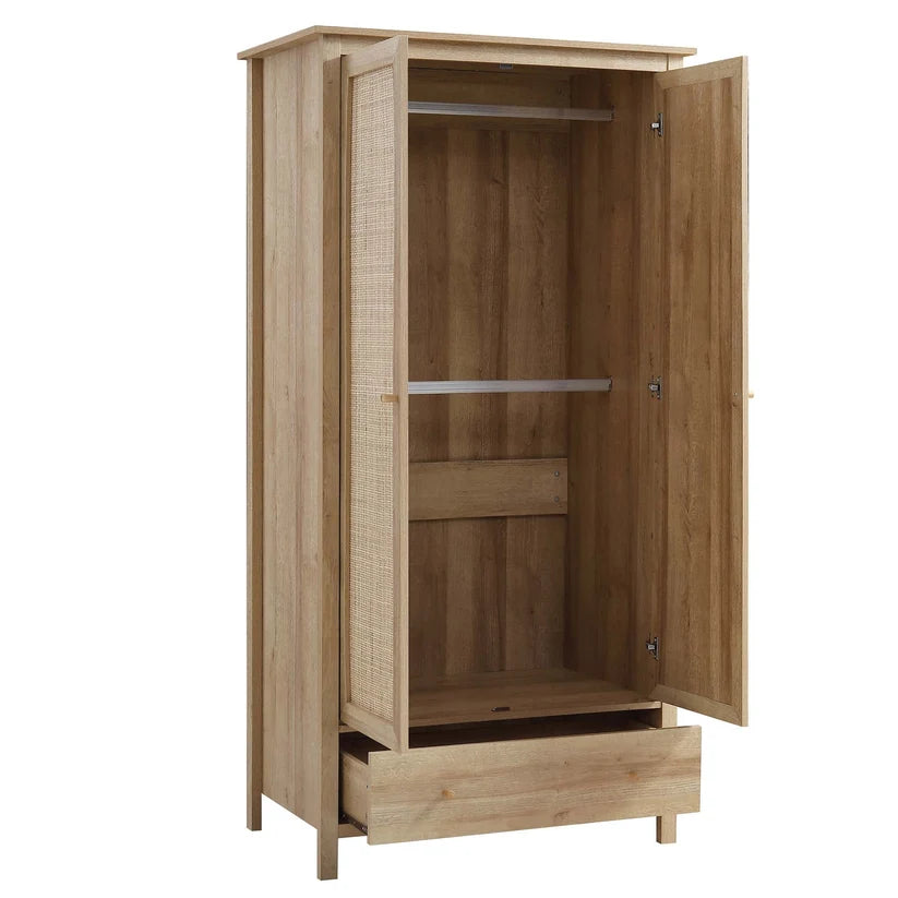 Mango Wood Wardrobe for Bedroom | Handcrafted Wardrobe - Elisa