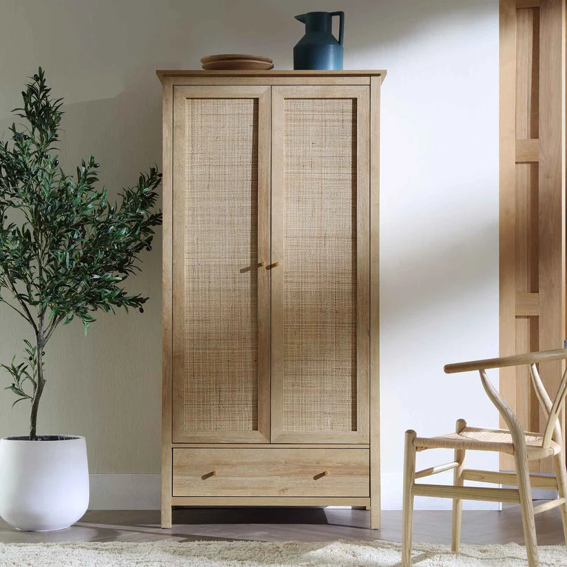 Mango Wood Wardrobe for Bedroom | Handcrafted Wardrobe - Elisa