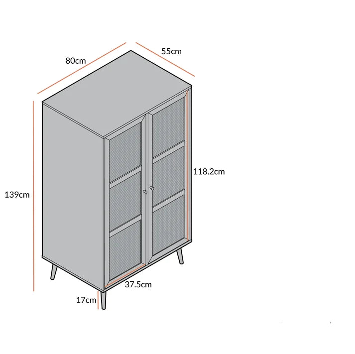 Rattan Wardrobe for Bedroom | Handcrafted Wardrobe - Saving Wardrobe