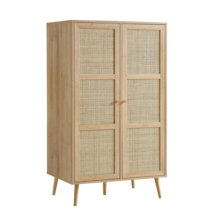 Rattan Wardrobe for Bedroom | Handcrafted Wardrobe - Saving Wardrobe