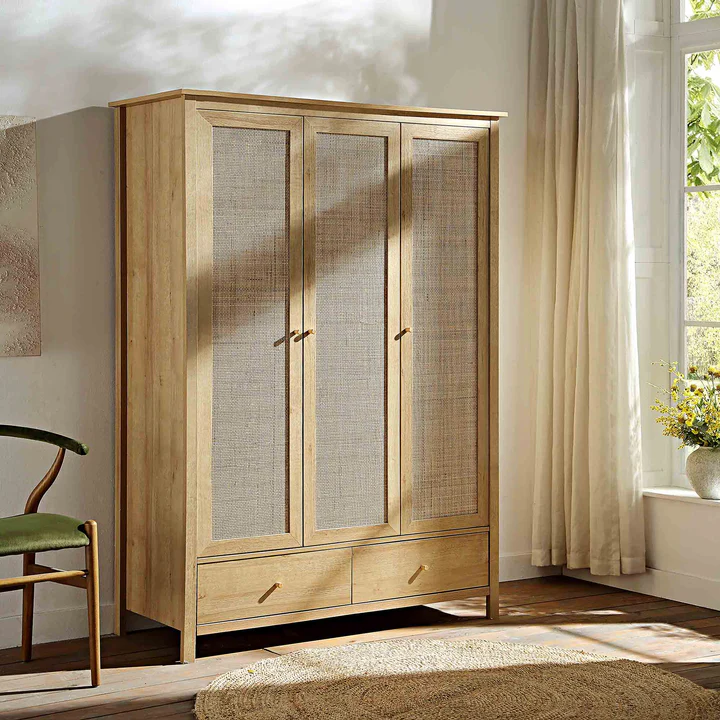 Mango Wooden Triple Wardrobe - Silsila