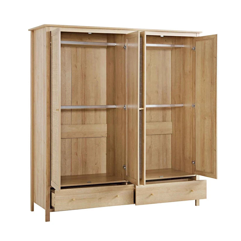 Mango Wood Wardrobe for Bedroom | Handcrafted Wardrobe - Ansel