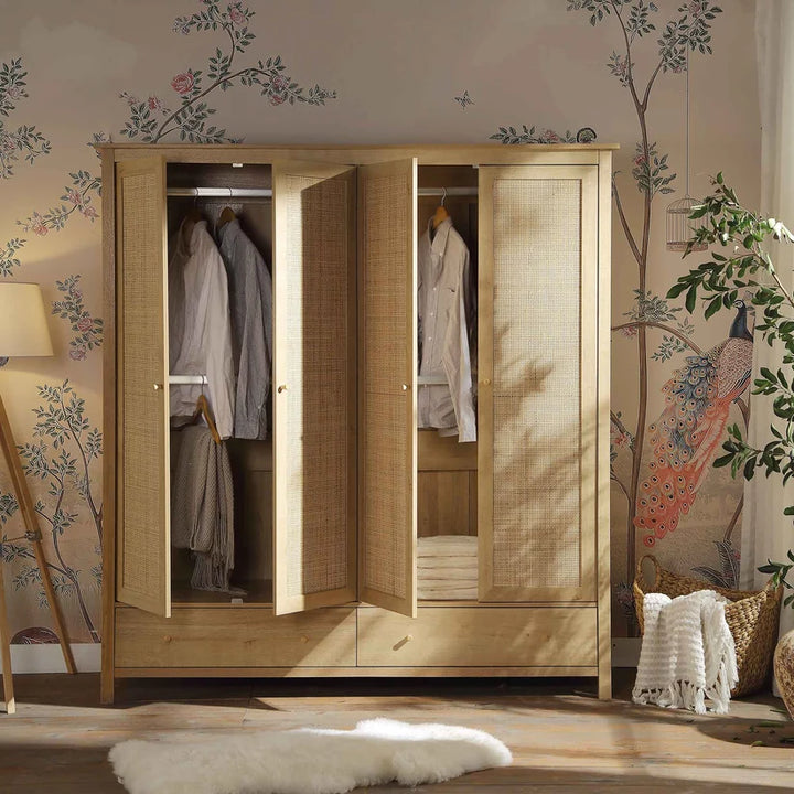 Mango Wood Wardrobe for Bedroom | Handcrafted Wardrobe - Ansel