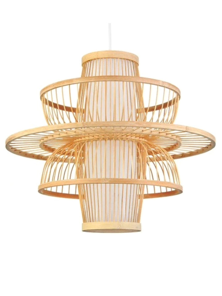 Bamboo Hanging Light for Entryway | Rattan Ceiling Lamp - Ashby