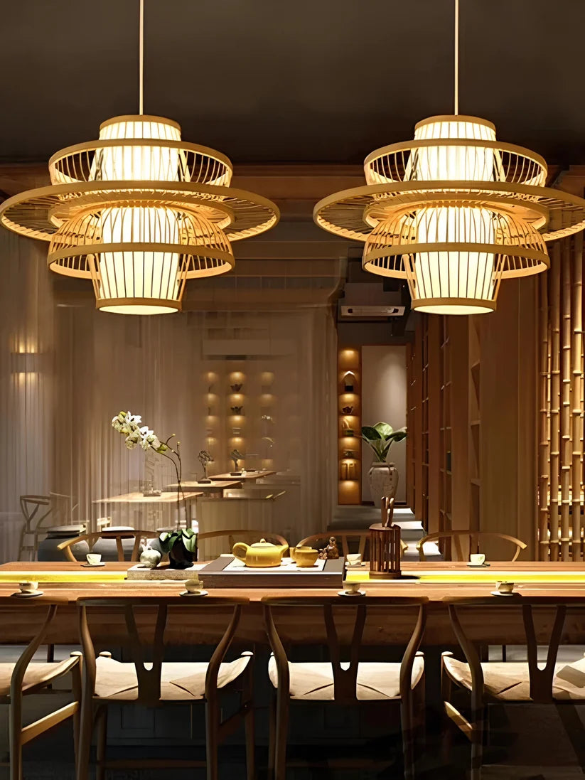 Wicker Pendant Light for Living Room - Sey
