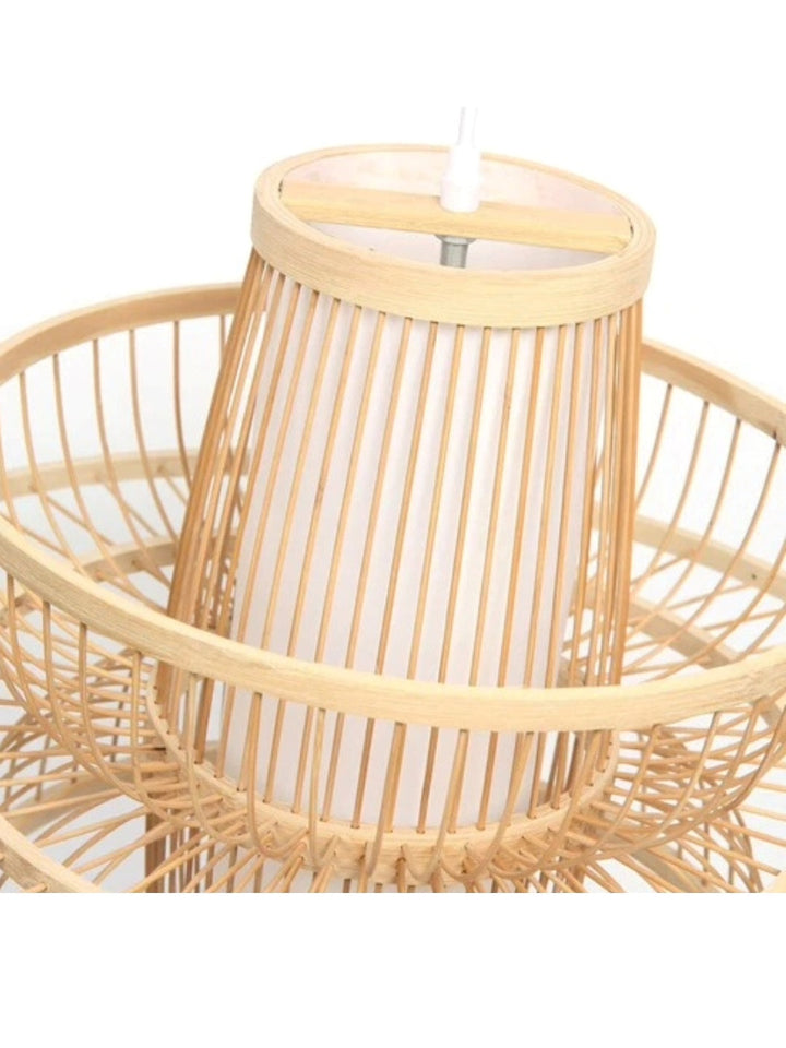Bamboo Hanging Light for Entryway | Rattan Ceiling Lamp - Ashby