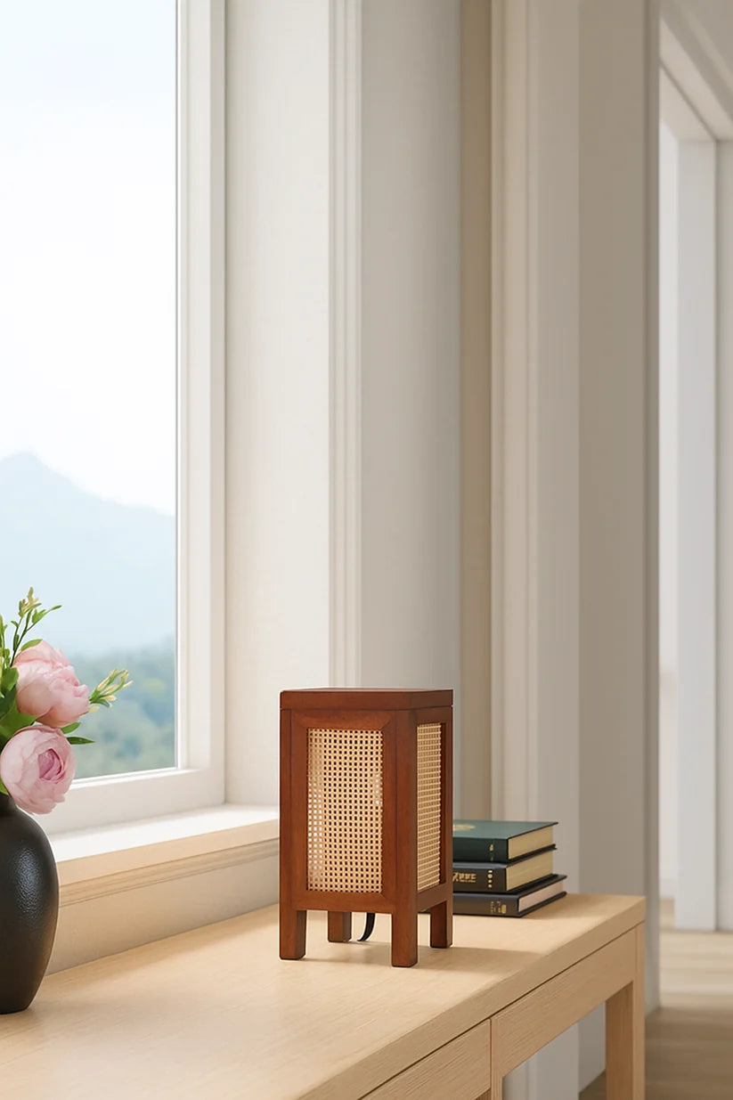 Bamboo Table Lamp for Living Room | Handmade Table Lamp - Leif