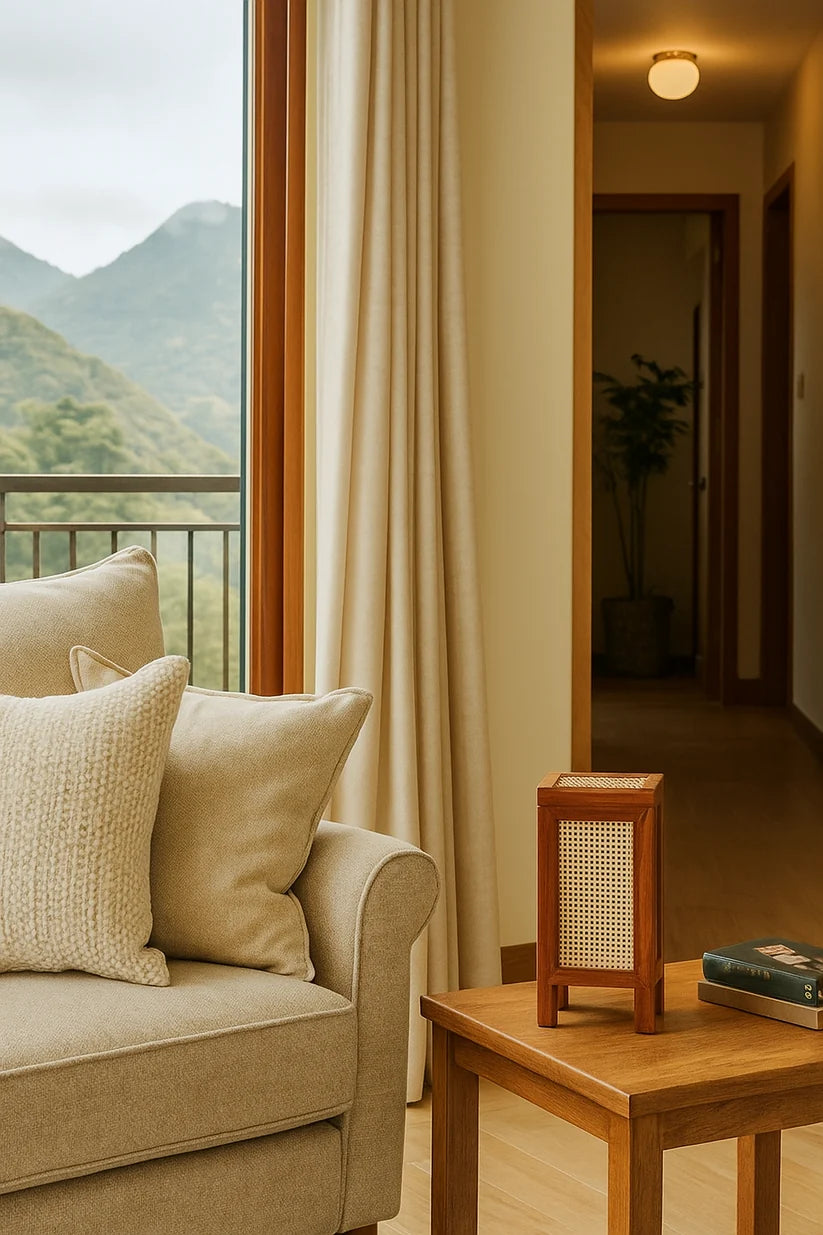 Bamboo Table Lamp for Living Room | Handmade Table Lamp - Leif