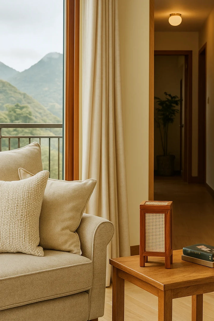 Bamboo Table Lamp for Living Room | Handmade Table Lamp - Leif