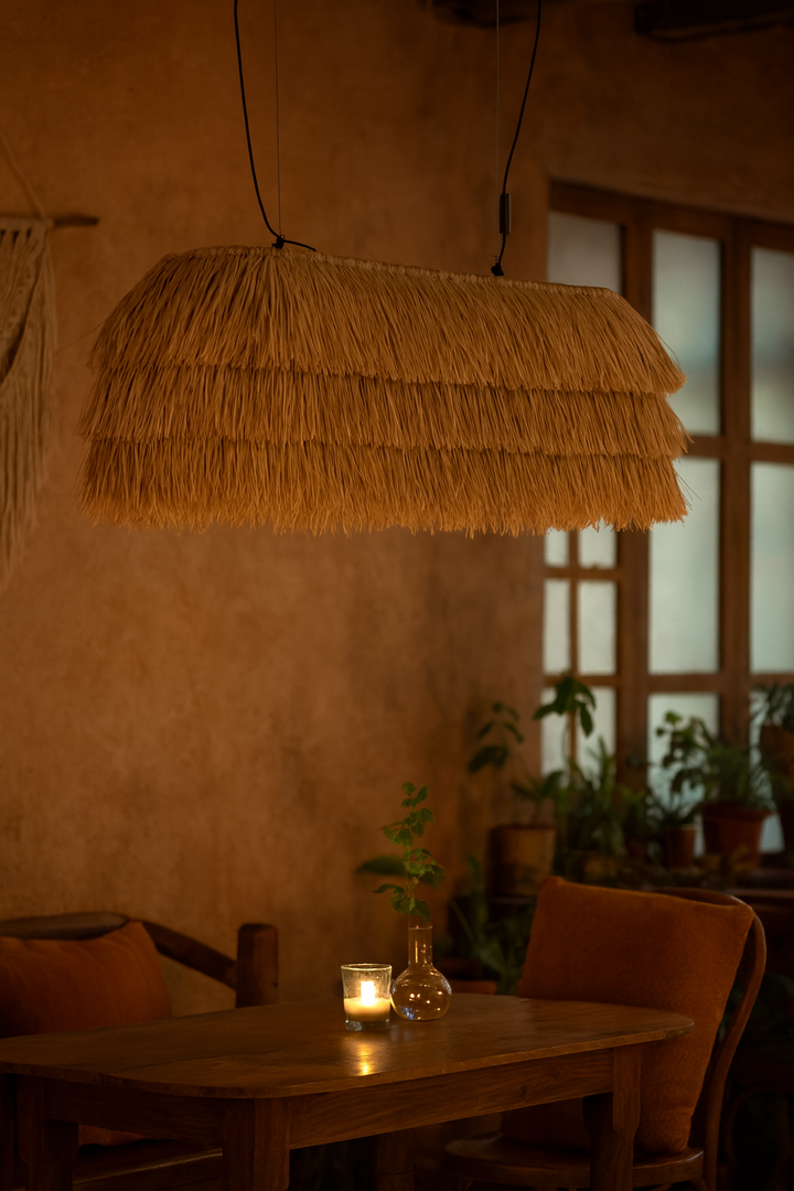 Rattan Chandelier for Dining Room - Whitley by Luxury Rattan Handicrafts 