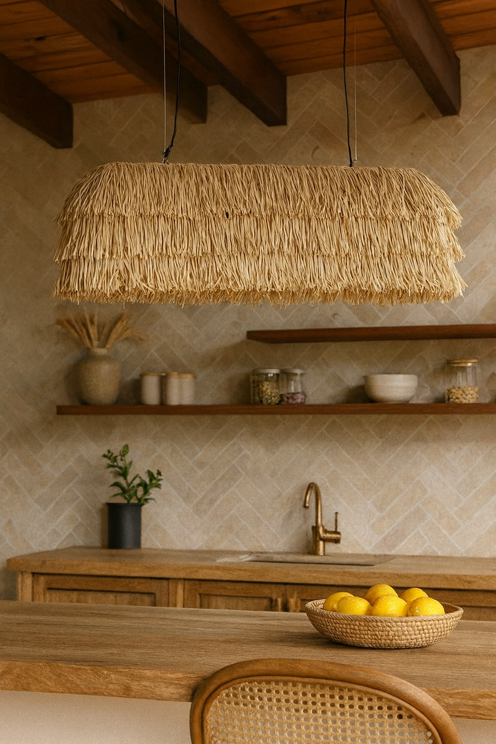 Rattan Chandelier for Dining Room - Whitley by Luxury Rattan Handicrafts 