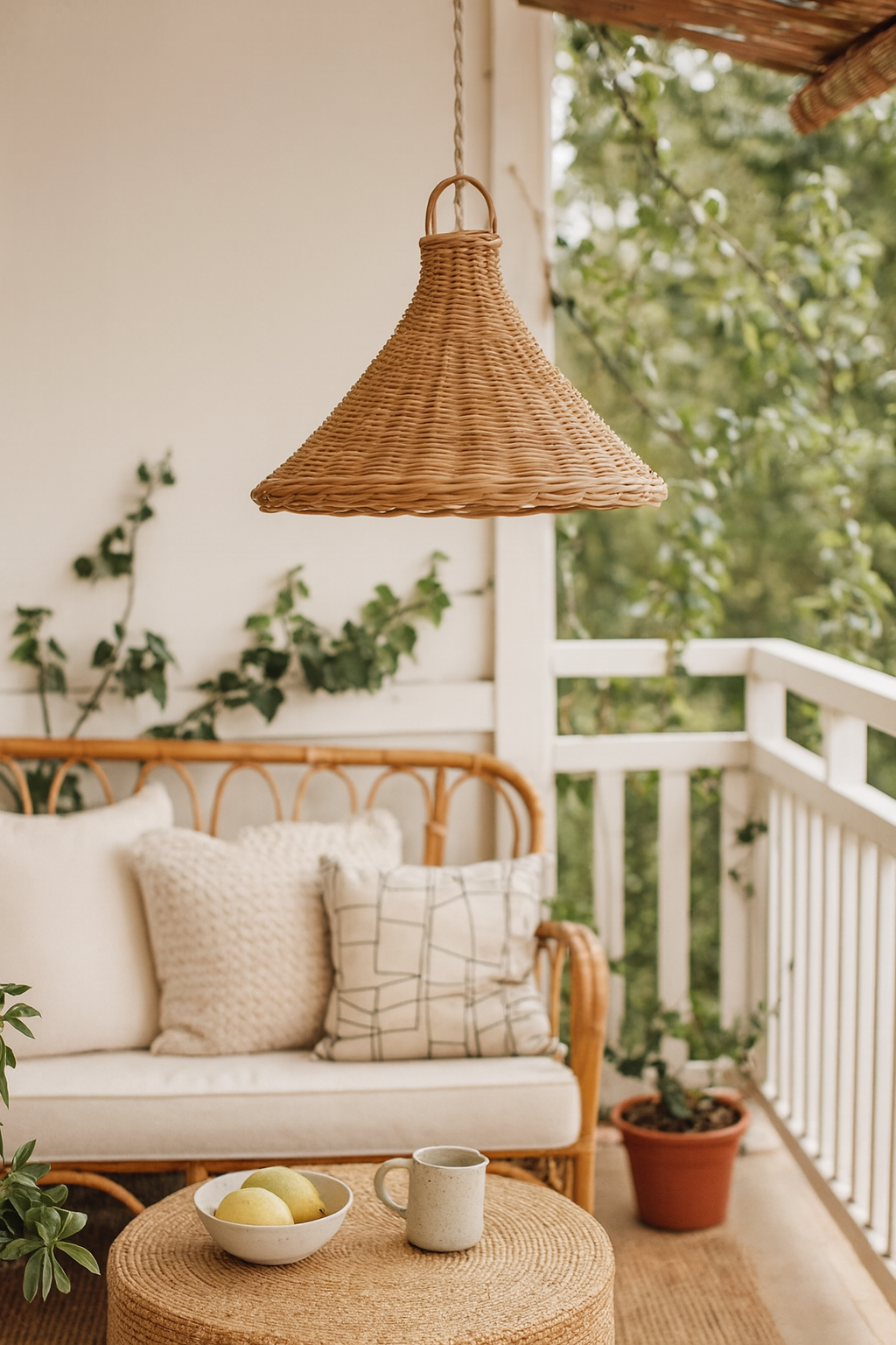 Bamboo Pendant Light for Living Room - Hanita by Luxury Rattan Handicrafts 