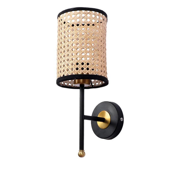 Rattan Wall Lamp for Living Room | Handmade Wall Light - Torrenfield