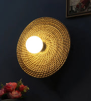 Rattan Wall Sconce for Bedroom | Cane Wall Lamp - Pryston