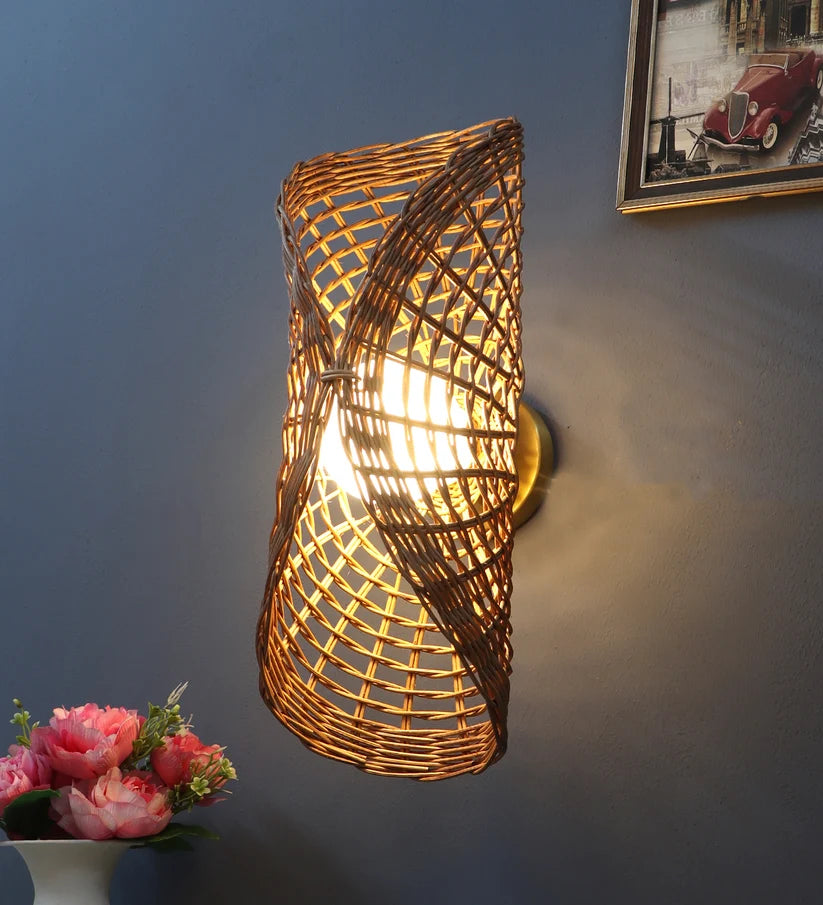 Wicker Wall Light for Living Room - Lilley