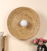 Cane Wall Sconce for Study Room | Wicker Wall Lamp - Kingston