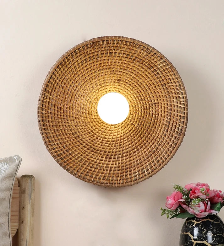 Rattan Wall Light for Kitchen | Cane Wall Sconce - Xerionfield