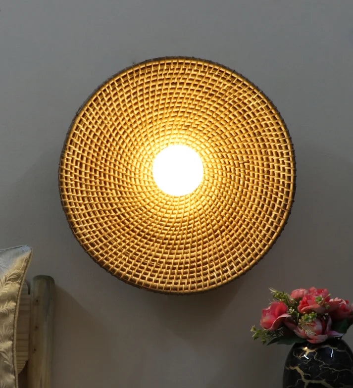 Rattan Wall Light for Kitchen | Cane Wall Sconce - Xerionfield