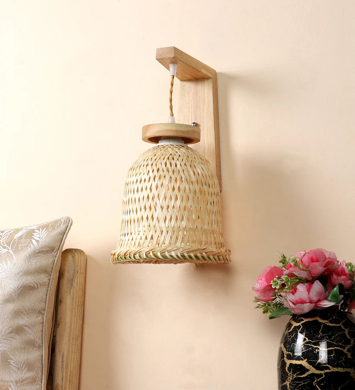 Cane Wall Lamp for Dining Room | Rattan Wall Light - Silley