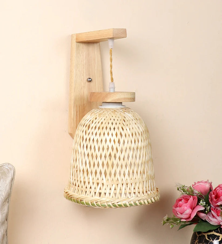 Cane Wall Lamp for Dining Room | Rattan Wall Light - Silley